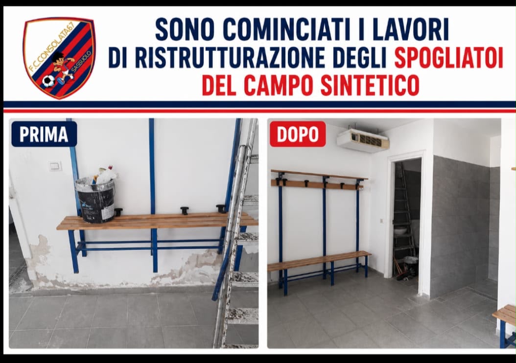 Lavori ristrutturazione spogliatoi Consolata 67